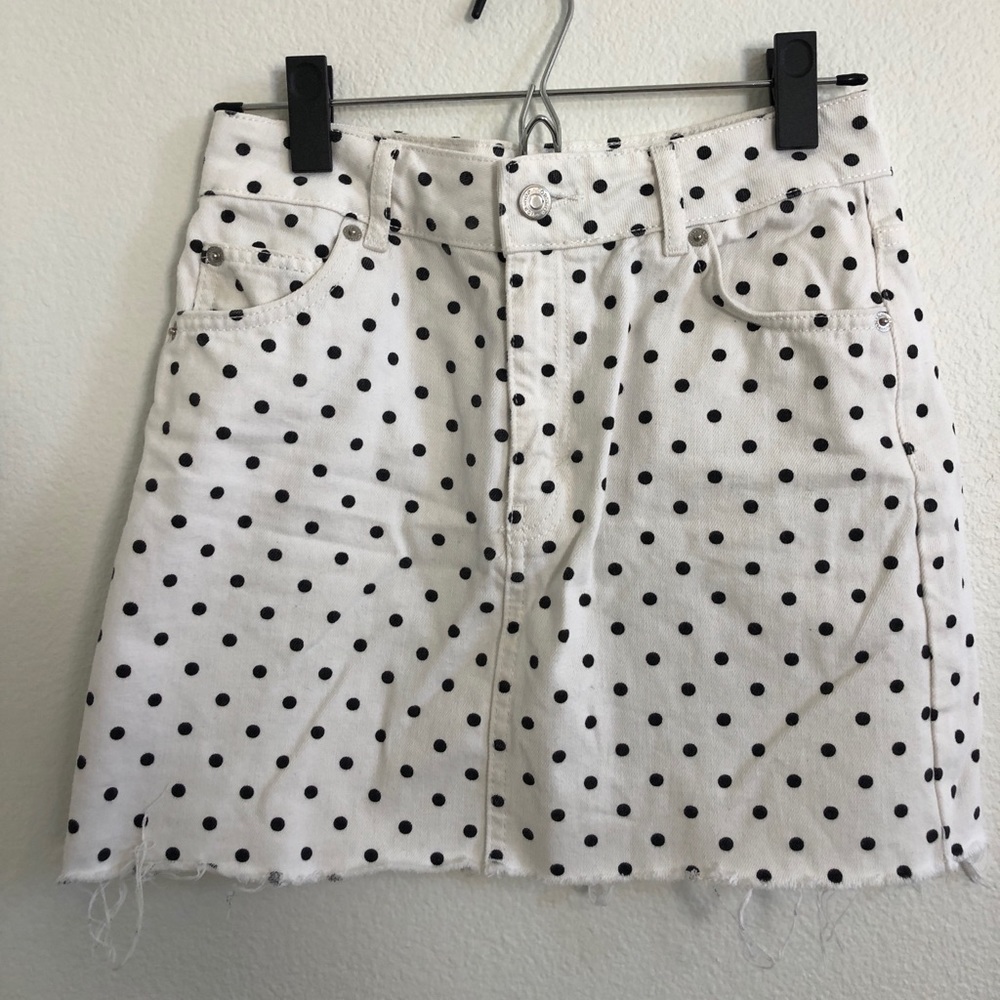 Top shop polka dot skirt